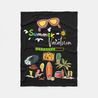 Cobertor De Velo Férias de Verão Vibes de Praia Palmeiras Tropicais