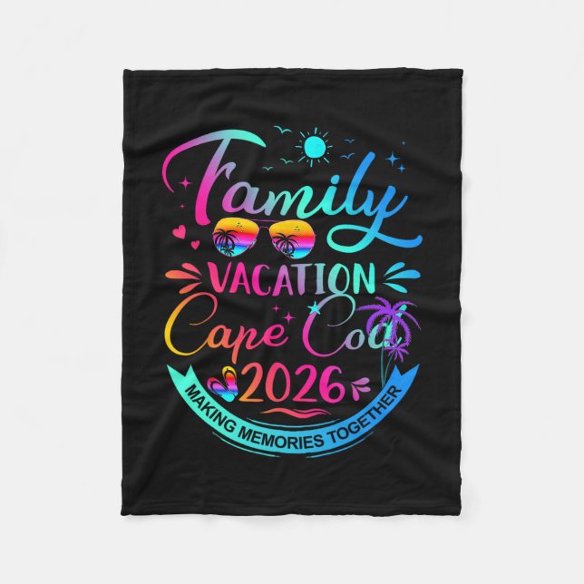 Cobertor De Velo Férias em Família Cape Cod 2026 Presente de Palmei (Frente)