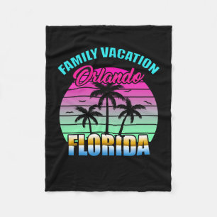 Cobertor De Velo Férias em Família em Orlando Flórida Pôr do Sol Re