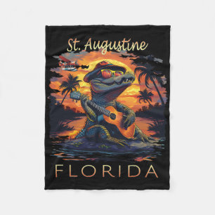 Cobertor De Velo Férias em St. Augustine Flórida Jacaré Fofo