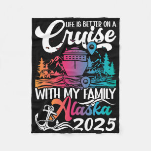 Cobertor De Velo Férias Familiares de Viagem de Cruzeiro no Alaska 