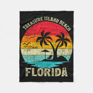 Cobertor De Velo Férias Familiares Vintage Retro Florida Treasure I