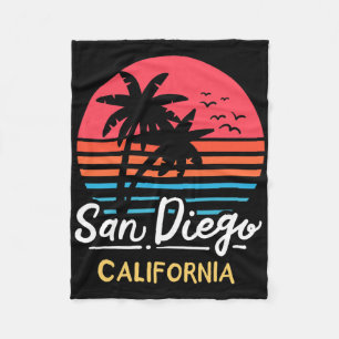 Cobertor De Velo Férias na Praia de San Diego Califórnia Vintage 