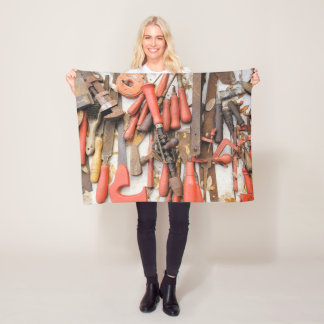 Cobertor De Velo Ferramenta Antiguamente Rustic Red Man