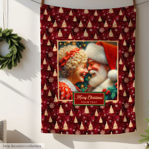 Cobertor De Velo Feset Throw Blanket Burgundy Dourado Sr. e Sra. Cl