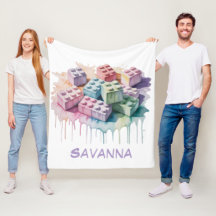 Festa de Aniversário da Menina com Blocos de Const