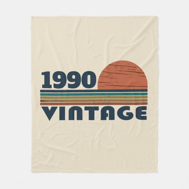 Cobertor De Velo Festa de aniversário de 35ª safra personalizada (Frente)