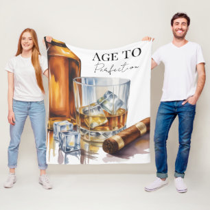 Cobertor De Velo Festa de Aniversário de Homens com Whiskey e Charu