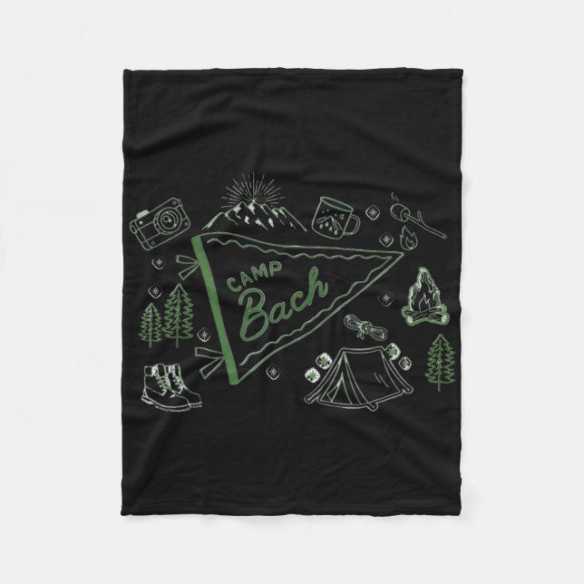 Cobertor De Velo Festa de Despedida de Solteira Aventura de Acampam (Frente)