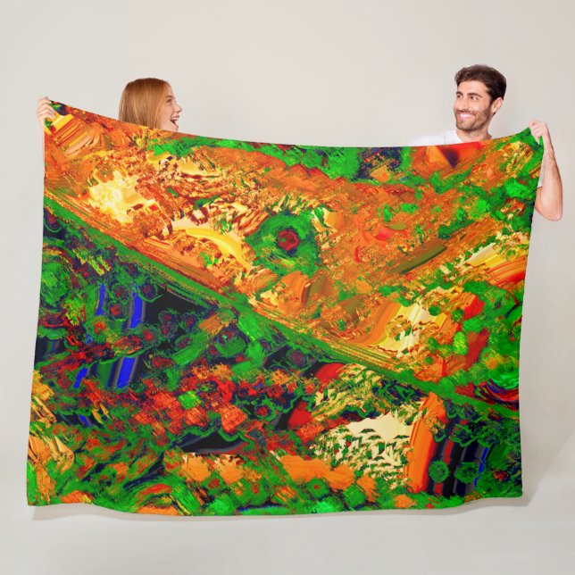 Cobertor De Velo Festa de máscara ou carnaval de tintas, laranja e  (In Situ)