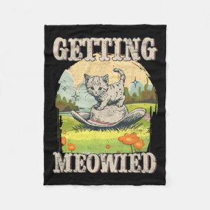 Cobertor De Velo Festa de Noiva Meowdy Cowgirl Cowboy Gato Noiva
