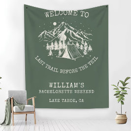 Cobertor De Velo Festa de solteira de acampamento simples moderno