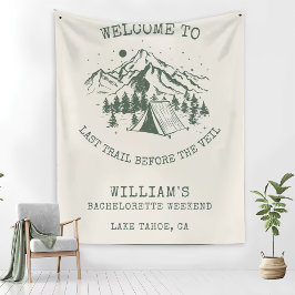 Cobertor De Velo Festa de solteira de acampamento simples moderno