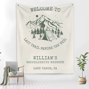 Cobertor De Velo Festa de solteira de acampamento simples moderno