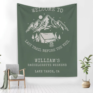 Cobertor De Velo Festa de solteira de acampamento verde simples mod