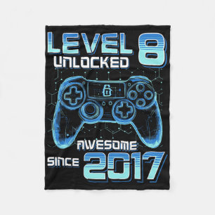 Cobertor De Velo Festa de Video Game Nível 8 Desbloqueado Aniversár