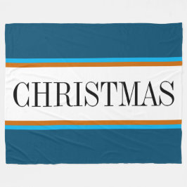 Cobertor De Velo FESTEAL Azul Castanho-Branco Grelha-NATAL