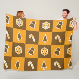 Cobertor De Velo Festive Holiday Grid Pattern