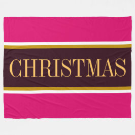 Cobertor De Velo Festivo Brilhante Rosa Brilhante Tiras de NATAL