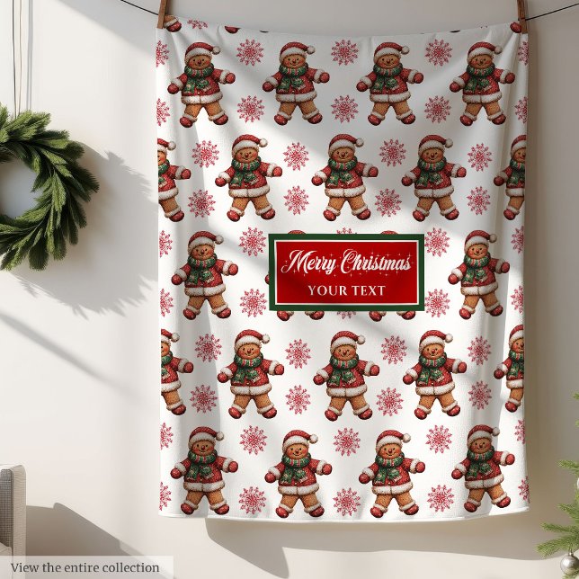 Cobertor De Velo Festivo Red Green Blanket presente com seu nome 🎁 (Festive Red Green Blanket Gift with Your Name 🎁)