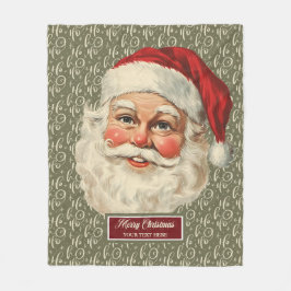 Cobertor De Velo Festivo Retro Santa Claus Holiday Blanket