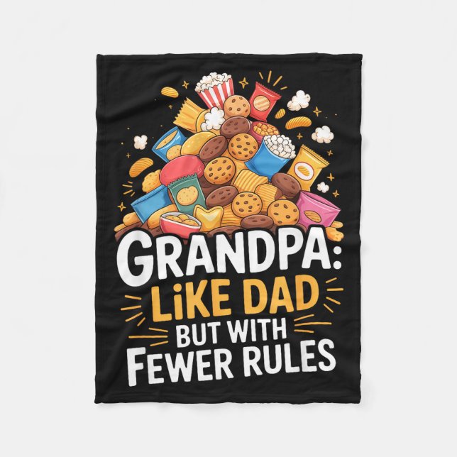 Cobertor De Velo Fewer Rules Funny Grandpa  (Frente)
