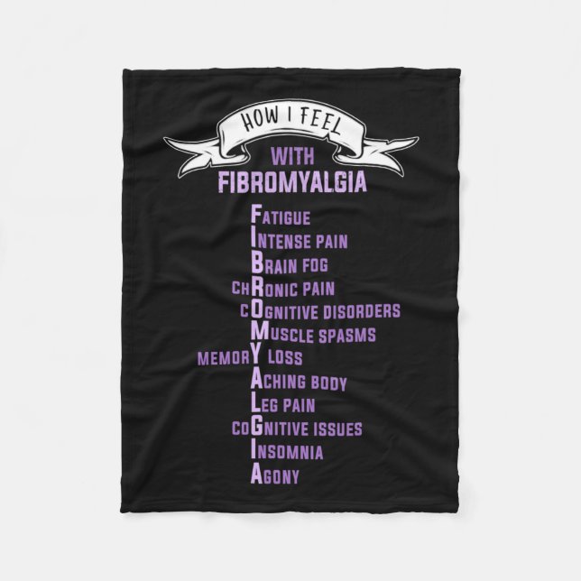 Cobertor De Velo Fibromialgia Spoonie E Fibro Consciência Isto É M (Frente)