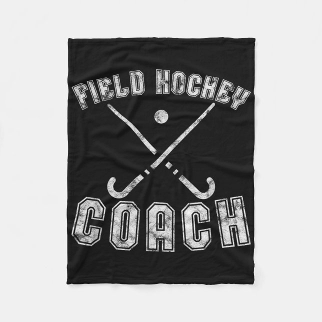 Cobertor De Velo Field Hockey Coach Gifts Distressed Field Hockey C (Frente)