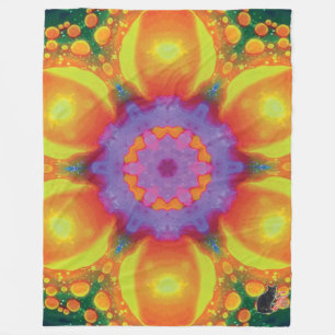 Cobertor De Velo Fiesta Kaleidoscope Fleece Blanket