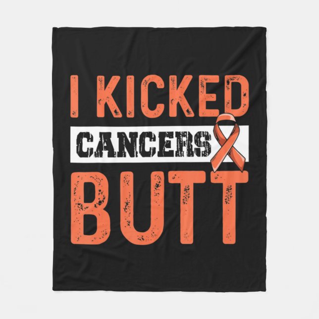 Cobertor De Velo Fight Leukemia Cote para um Sobrevivente de câncer (Frente)