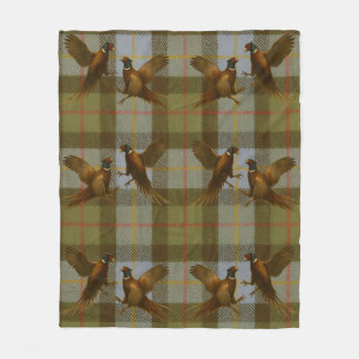 Cobertor De Velo Fighting Pheasants on tweed / tartan background 