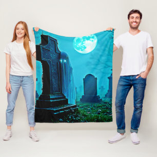 Cobertor De Velo Figura fantasma em um Design cemitério