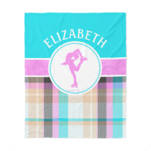 Figura Monogrammed Tartan do verão do patinador