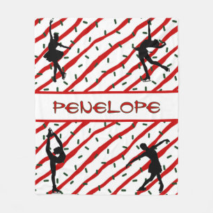 Cobertor De Velo Figura Pintado de Natal Vermelho Branco