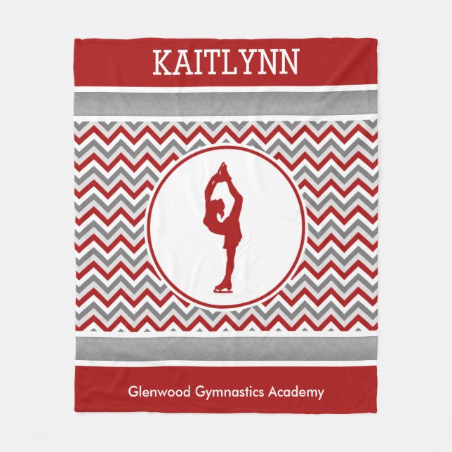 Cobertor De Velo Figura vermelha cobertura personalizada de Chevron (Frente)