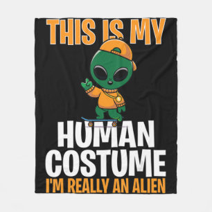 Cobertor De Velo Figurino de Halloween Esta é minha fantasia humana