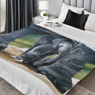 Cobertor De Velo Filha de Cinza Elefante