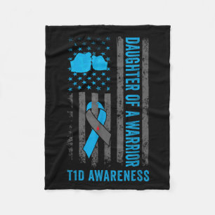 Cobertor De Velo Filha De Um Guerreiro T1d Diabetes Do Tipo 1