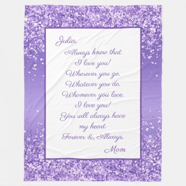 Cobertor De Velo Filha, Eu Te Amo (Frente)