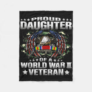 Cobertor De Velo Filha Orgulhosa De Um Militar Veterano Da Segunda