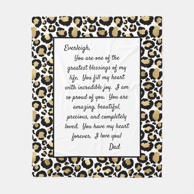 Cobertor De Velo Filha Orgulhosa de Você (Frente)