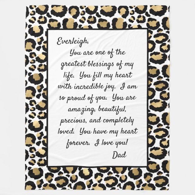 Cobertor De Velo Filha Orgulhosa de Você (Frente)