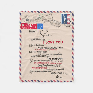 Cobertor De Velo Filho do Amor  Ao Meu Filho Nunca Se Esqueça De Qu