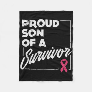 Cobertor De Velo Filho Orgulhoso Do Apoio ao cancer de mama De Sobr