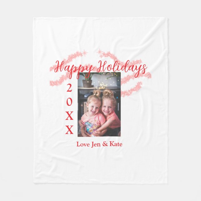 Cobertor De Velo Filhos da família das crianças reluzentes vermelho (Frente)