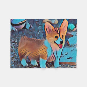 Cobertor De Velo Filhote de cachorro do Corgi de Galês