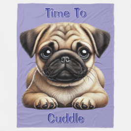 Cobertor De Velo Filhote de Pug