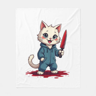 Cobertor De Velo Filmes de Terror de Gatos Engraçados Cute Hallowee