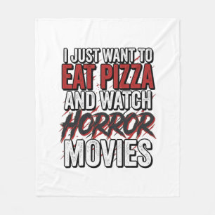 Cobertor De Velo Filmes de Terror de Pizza Tipografia Vintage de Ha