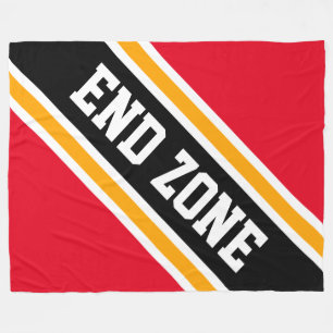 Cobertor De Velo Fim da ZONA Brilhante Vermelho Amarelo Negro Banda